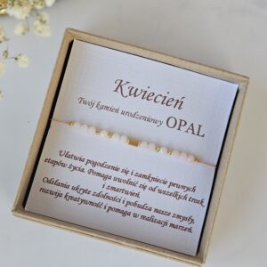 bransoletka z kamieniami dla osób urodzonych w kwietniu