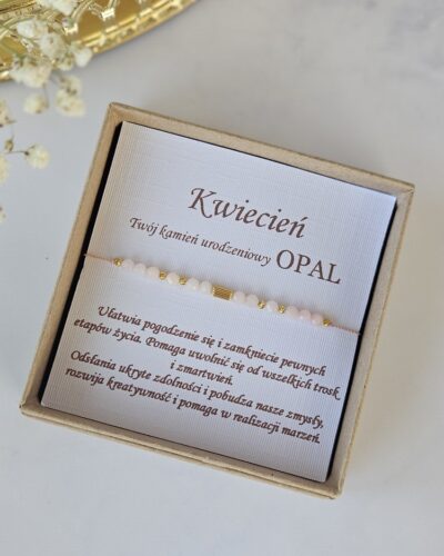bransoletka z kamieniami dla osób urodzonych w kwietniu