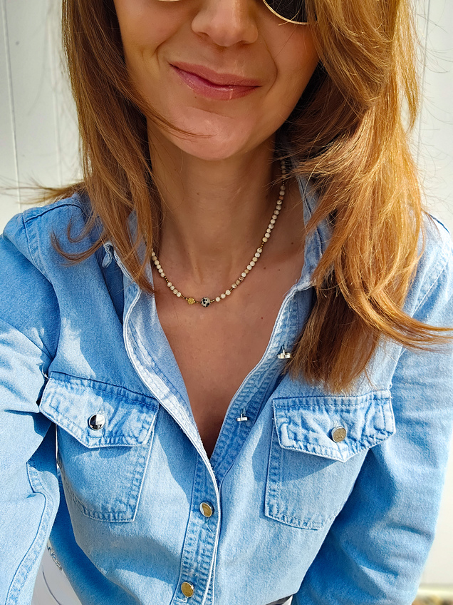 naszyjnik jaspis, bizuteria z kamini, naszyjniki z kamieni